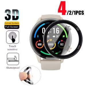 4-1팩 Xiaomi Watch Mi 컬러 스포츠 에디션 스마트 워치 화면 보호기(유리 아님)용 곡선 가장자리 전체 소
