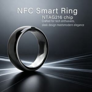 NFC 스마트 링 NTAG216 IC RFID 재기록 가능 ISO14443A/B & ISO15693 IP68 방수 세라믹 (출입 통제 및 출석