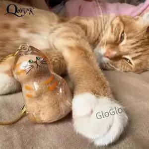고양이 털 보관함 키체인 펜던트 배낭 가방 장식 애완동물 보관 귀여운 기념품
