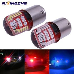 BAY15D P21/5W 1157 Led 이중 색상 스트로브 LED 3014 42 플래시 라이트 브레이크 깜박임 램프 전구 빨간색