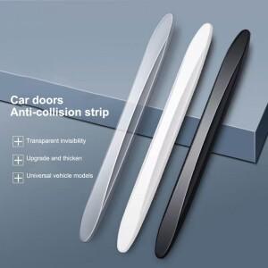 2/4Pcs 자동차 Anti-collision 스트립 지우기 블랙 자체 접착 범퍼 유연한 SUV 바디 도어 보호대 가드