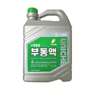 유니켐 부동액 3L 4계절용 냉각부동액 동결방지 DL / 냉각수 자동차냉각수 자동차부동액 초록색부동액 사계