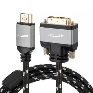 DVI 메탈 TO TV 모니터 프리미엄 영상케이블 [애니포트] 케이블 HDMI DVIHDMI 1.2M