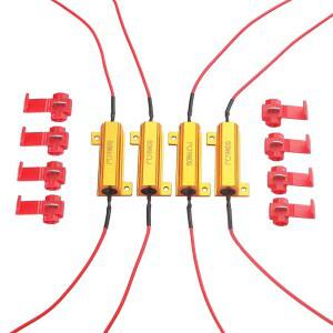 Aaron 4Pcs 50W 6ohm 부하 저항기 - LED 전구 고속 하이퍼 플래시 턴 신호 깜박임 오류 코드 수정(작업 중 저항기가 매우 뜨거워짐)