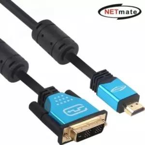 강원전자 넷메이트 컴팩트 HDMI to DVI Blue Metal 케이블 1m