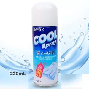 쿨스프레이 220ml 옷에 뿌리면 상쾌한 쿨링효과 쿨링스프레이 냉각스프레이