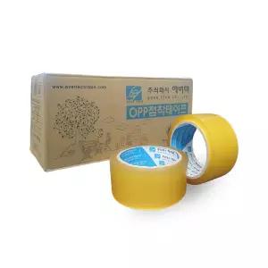 에버텍테이프 냉동강력 40M 1박스(50개) 70M 1박스(40개) 투명 미색 라바타입 OPP 공업용 문구용
