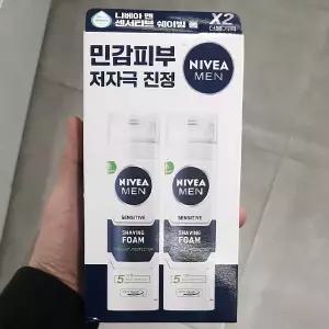 니베아 맨 센서티브 쉐이빙 폼 더블 기획 200ml+200ml