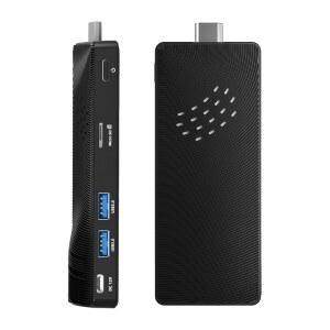 미니 PC 스틱 팬리스, 마이크로 데스크탑 컴퓨터 윈도우 10 셀러론 J3455, 4GB RAM 64GB eMMC, 기가비트 이더넷, 4K@60Hz 출력, 산업용 IOT, 비즈니스, 사무실 및 디지털 사이니지용 Wi-Fi BT 5.0