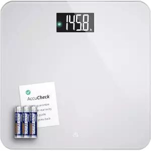 Greater Goods AccuCheck 체중계 - 고정밀 센서 읽기 쉬운 대형 백라이트 디스플레이 400파운드 용량 자동