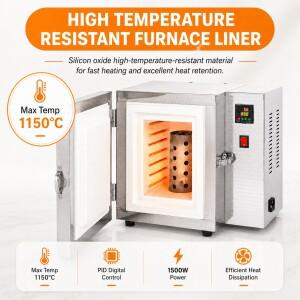 툴토스 1500W 고온 주얼리 주조용 버닝아웃 퍼니스 오븐 (왁스 몰드  로스트