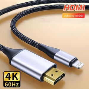 라이트닝 to HDMI 어댑터 4K HD 아이폰호환 14 13 12 연결 HDTV 모니터 프로젝터 디스플레이 동기 오디오 2