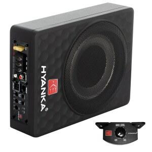 H YANKA SODA-10ASW 480W Max Power(120W RMS) 10인치 컴팩트 언더시트 카 서브우퍼, 내장 앰프, 슬림 파워드 카/트럭/지프 오디오 포함