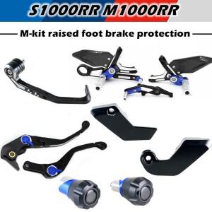 BMW 호환 S1000RR M S 1000 RR용 바이크 오토바이 풋 페그 페달 풋레스트 리어셋 핸드 가드 클러치 레버 프