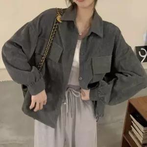 자켓 아우터 카라 골덴 여성 포근한 간절기 코듀로이