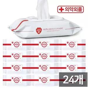 고품질 (의약외품)메디와이퍼 손소독티슈 80매 24개 손소독티슈 손세정티슈 소독티슈 W6CB210