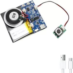 XLW 모듈 - 스피커 타입-C 케이블 간편한 녹음 기능을 갖춘 16MB 푸시 버튼 활성화 사운드 모듈(개인 맞춤