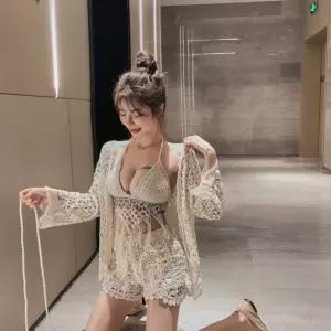 [스타일하우스](스타일하우스)가디건 카디건 CD 수영복 커버업 니트 그물 로브 휴양지룩