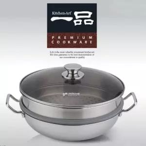 키친아트 일품() 3-PLY 인덕션 2단찜파티웍24CM