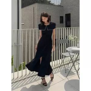 [다바걸]스터빅카라배색원피스
