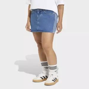 아디다스 ADIDAS 3-스트라이프 데님 스커트 - 미디엄데님 KD2901