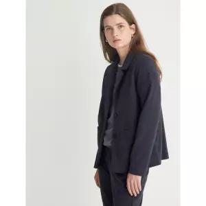 YERSE Jacquard Jacket Blazer NAVY 1011483