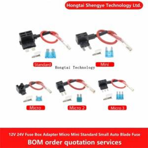 12V 자동차 퓨즈 홀더 추가 회로 어댑터 마이크로 미니 소형 표준 소형 ATM 블레이드 포함 10A