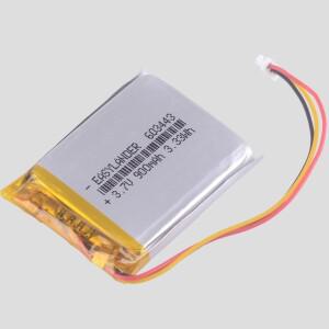 MX1.25 3핀 603443 DVR Papago 730 260 GPS BaBy 모니터용 3.7V 900mAh 충전식 리튬 이온 폴리머 배터리
