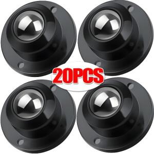 20/1pc 자체 접착 캐스터 휠 360 ° 회전 끈끈한 도르래 쓰레기통 롤러 스케이트 캐비닛용 범용