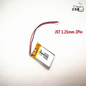 폴리머 리튬 Lipo 배터리 충전식 3.7V 200mah 402030 JST 1.25mm 맞춤형 CE FCC ROHS MSDS 품질 인증
