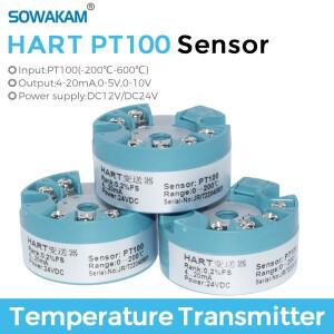 HART 온도 트랜스미터 -200-650C PT100 센서 4-20mA 출력 DC12V/24V RTD 서미스터 변환기