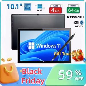 64Bit AR40 10.1 인치 Windows 11 태블릿 PC 4GB RAM ROM Intel N3350 C 1920x1200 해상도 듀얼 카메라 W