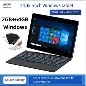 11.6인치 Windows 10 태블릿 PC 2 in 1 도킹 키보드 2GB DDR+64GB G12 Z8350 C 1366x768 IPS 터치 쿼드 코