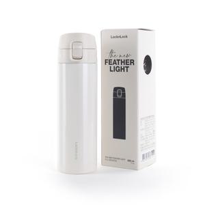 락앤락 페더라이트 텀블러 500ml 아이보리 스텐 보온 보냉 가벼운 원터치 뚜껑 초등학생 등산 캠핑 마호병 물병 보온병 물통 텀블러 캠핑용품 소풍 추천