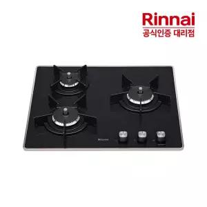[전국설치] 린나이 3구 빌트인 가스레인지 RBR-PF3001D 블랙펄 가스쿡탑 자동불꽃조절센서