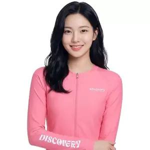 [아웃도어스/디스커버리]디스커버리 여성 에센셜 풀집업 래쉬가드 DWSW64043-PKN