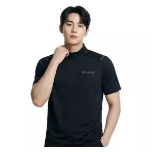 [디스커버리] 남성 냉감 집업 반팔티셔츠 DMZT61043-BKS