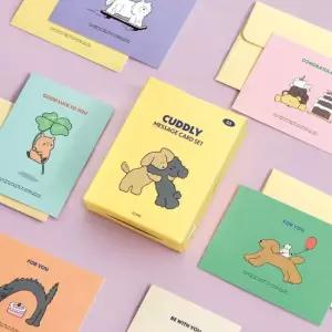 커들리 메세지카드 세트 대용량 편지지 메세지편지 편지 편지봉투세트 편지용지 디자인편지지