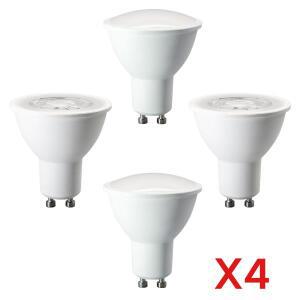 4개입 GU10 LED 스포트라이트 전구 램프 3W 5W 6W 7W 8W 9W 조명 깜빡임 없는 주광색 4000K 가정용