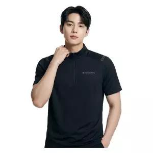 디스커버리 남성 냉감 집업 반팔티셔츠 DMZT61043-BKS
