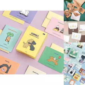 커들리 메세지 카드 세트 대용량 편지지/미니/감사/감성/엽서/편지/봉투/생일/예쁜/축하/용지/메시지/종이