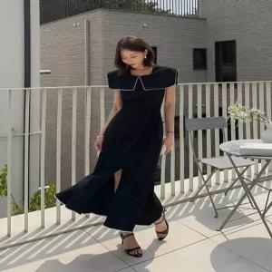 [다바걸]스터빅카라배색원피스