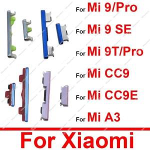 Xiaomi Mi 9 Pro 9Se Lite CC9 A3 볼륨 스위치 Redmi K20 용 전원 측면 키 부품 OFF 버튼