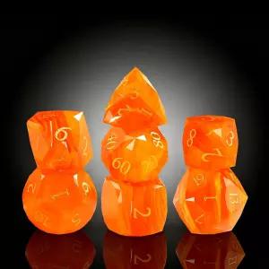 던전 앤 드래곤을 위한 7피스 다이아몬드 컷 주사위 세트 D RPG 테이블탑 게임 프리미엄 기프트 박스 및