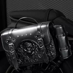 레트로 오토바이 Saddlebag Throwover Saddlebags 가죽 사이드 기어 가방 컵 WP 스지 도구 할리 모토