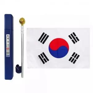 오너클랜 태극기 국기함 알루미늄 깃대 국기봉 게양기 깃발꽂이 탁상용 학교태극기 가정용국기