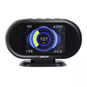 VJOYCAR V70 OBD2 게이지 클러스터 HUD 헤드업 디스플레이 자동차 컴퓨터 i 스캐너 속도 엔진 냉각수 온도