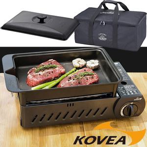 비젼코베아 3웨이 올인원 올블랙-M 캠핑용 가스 버너+수납가방 국산 휴대용 그릴 레인지