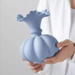 컬러 도자기 꽃병 항아리 빈티지 장식 오브제 꽃화병