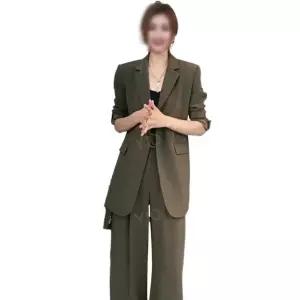빅사이즈여자정장 하객룩 스커트 여자와이드팬츠 세트 수트 여성 세미정장 면접 정장